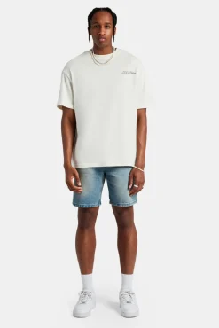 CLO-TOP-TEE Paraiso Graphic Oversized T-Shirt - Off White