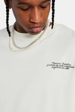 CLO-TOP-TEE Paraiso Graphic Oversized T-Shirt - Off White