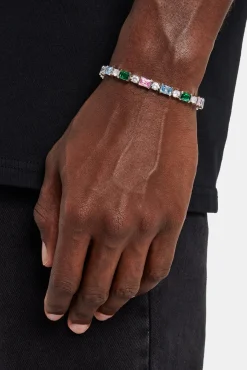 JWL-BRA Pastel Baguette Tennis Bracelet - 5mm