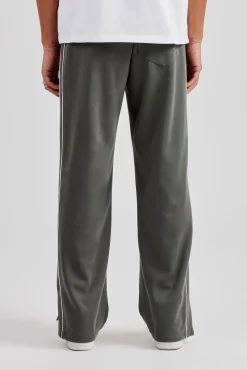 CLO-BOT-TRO Piping Split Hem Trouser - Grey