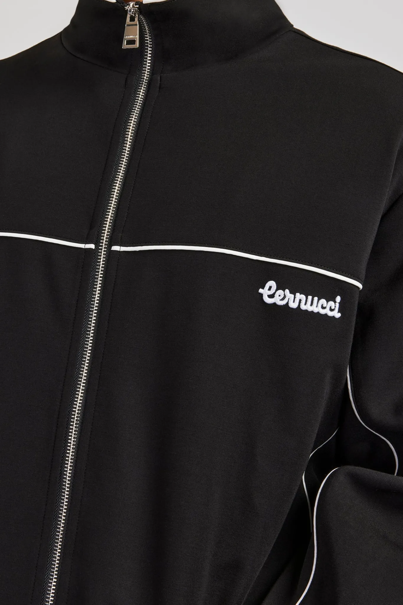 CLO-TOP-OUT Piping Zip Through Jacket - Black