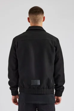 CLO-TOP-OUT Pocket Twill Harrington Jacket - Black