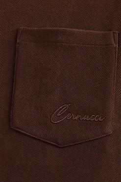 CLO-TOP-OUT Pocket Twill Harrington Jacket - Chocolate