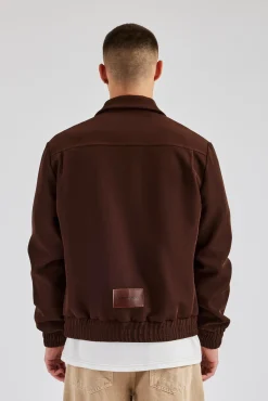 CLO-TOP-OUT Pocket Twill Harrington Jacket - Chocolate