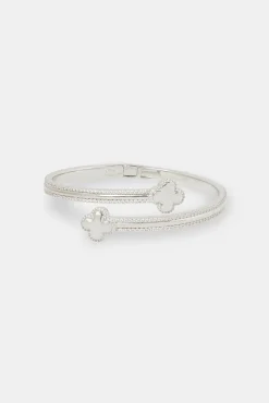 JWL-BRA Polished & Iced Motif Bangle