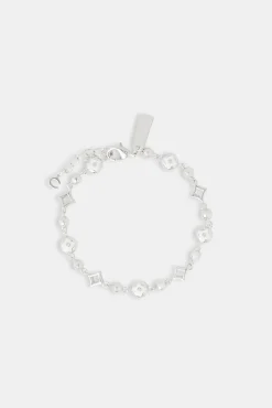 Women JWL-BRA Polished and Cz Star Motif Bracelet - 6mm