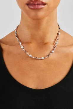 Women JWL-CHN Polished and Cz Star Motif Chain - 6mm