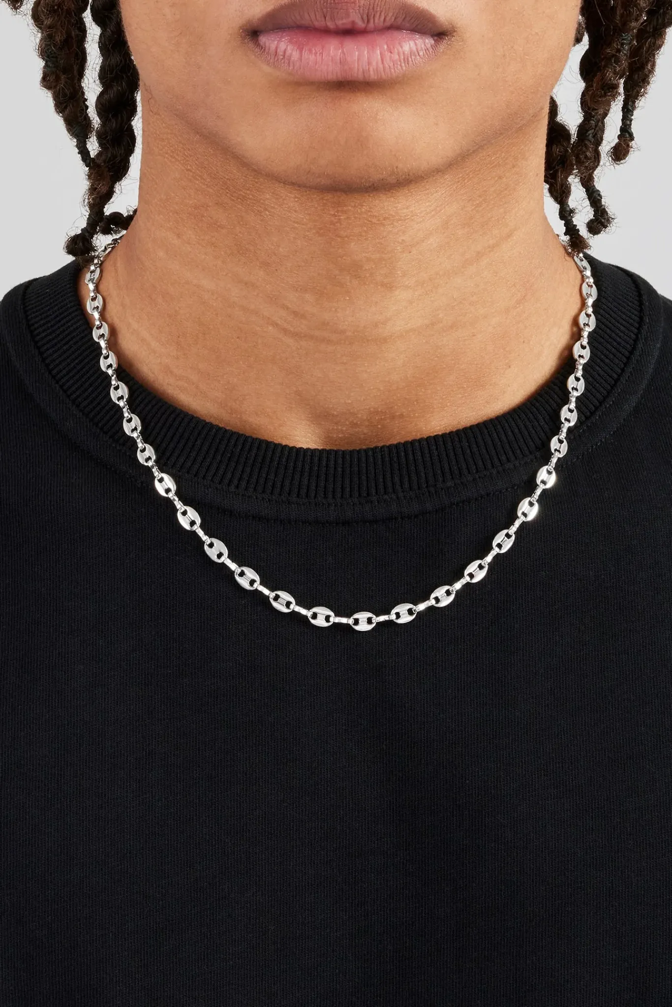 JWL-CHN Polished Coffee Bean Chain - 5mm