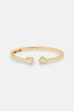 Women JWL-BRA Polished Cz Heart Bangle - 5mm