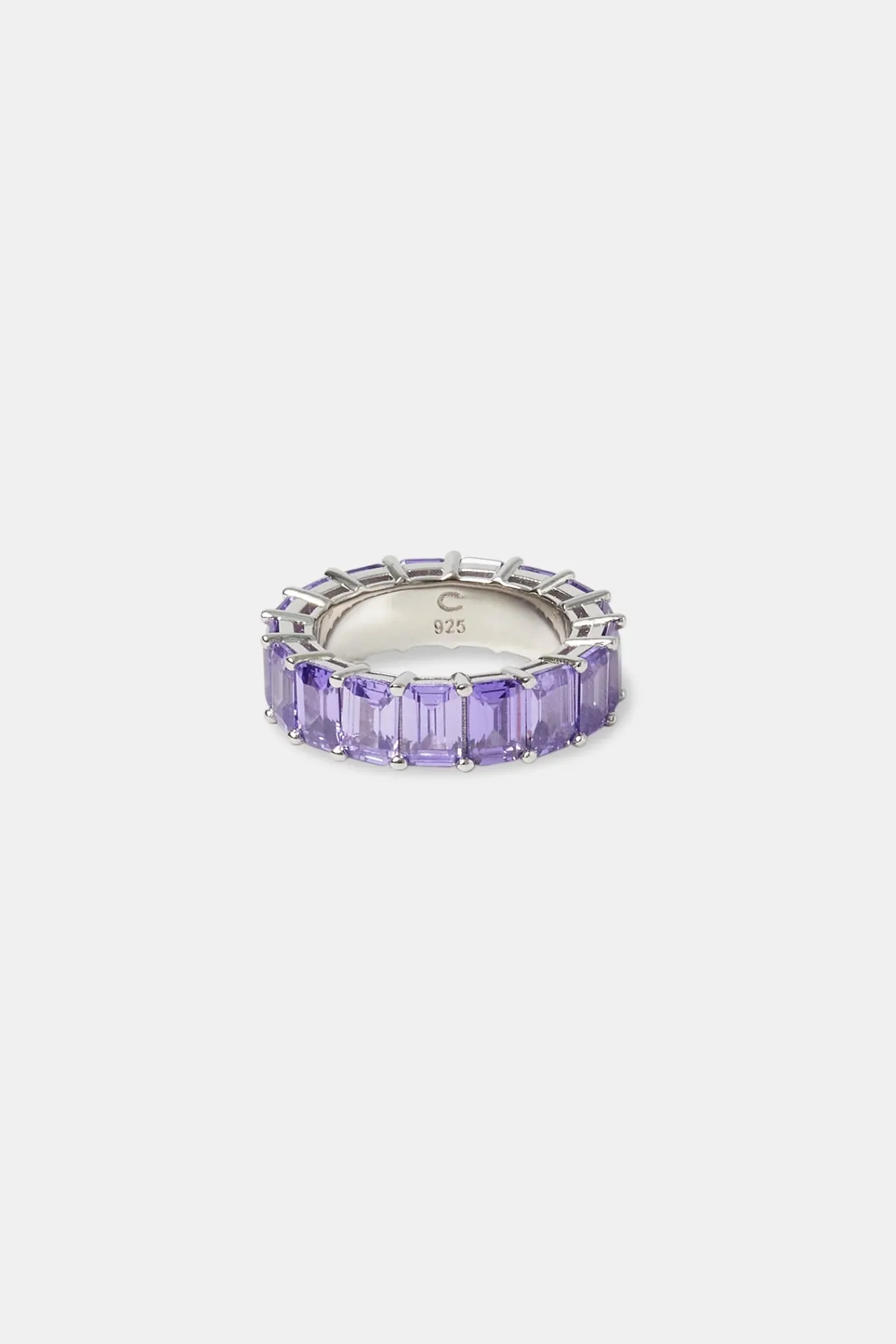 Women JWL-RNG Purple CZ Baguette Tennis Ring - 6mm