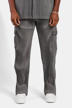 CLO-BOT-TRO Relaxed Pleated Cargo Trouser - Dark Grey