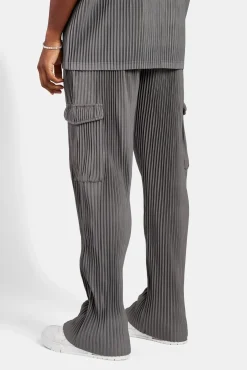 CLO-BOT-TRO Relaxed Pleated Cargo Trouser - Dark Grey