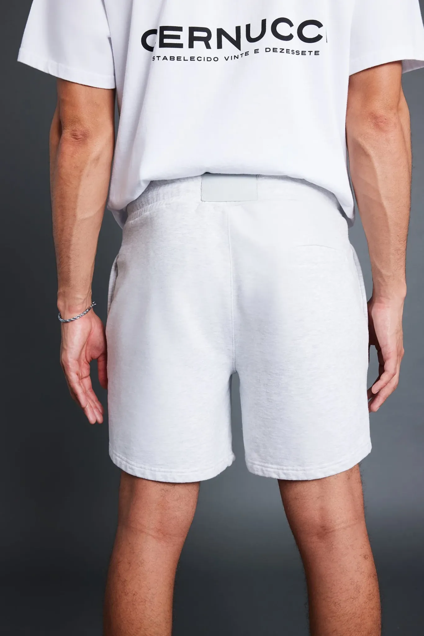 CLO-BOT Relaxed Shorts - Light Grey Marl