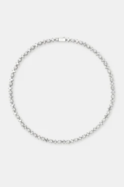 JWL-CHN Round & Diamond Cluster Tennis Chain - 6mm