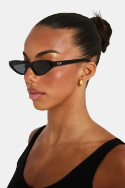 Women CLO-ACC Skinny Tortoiseshell Sunglasses - Black