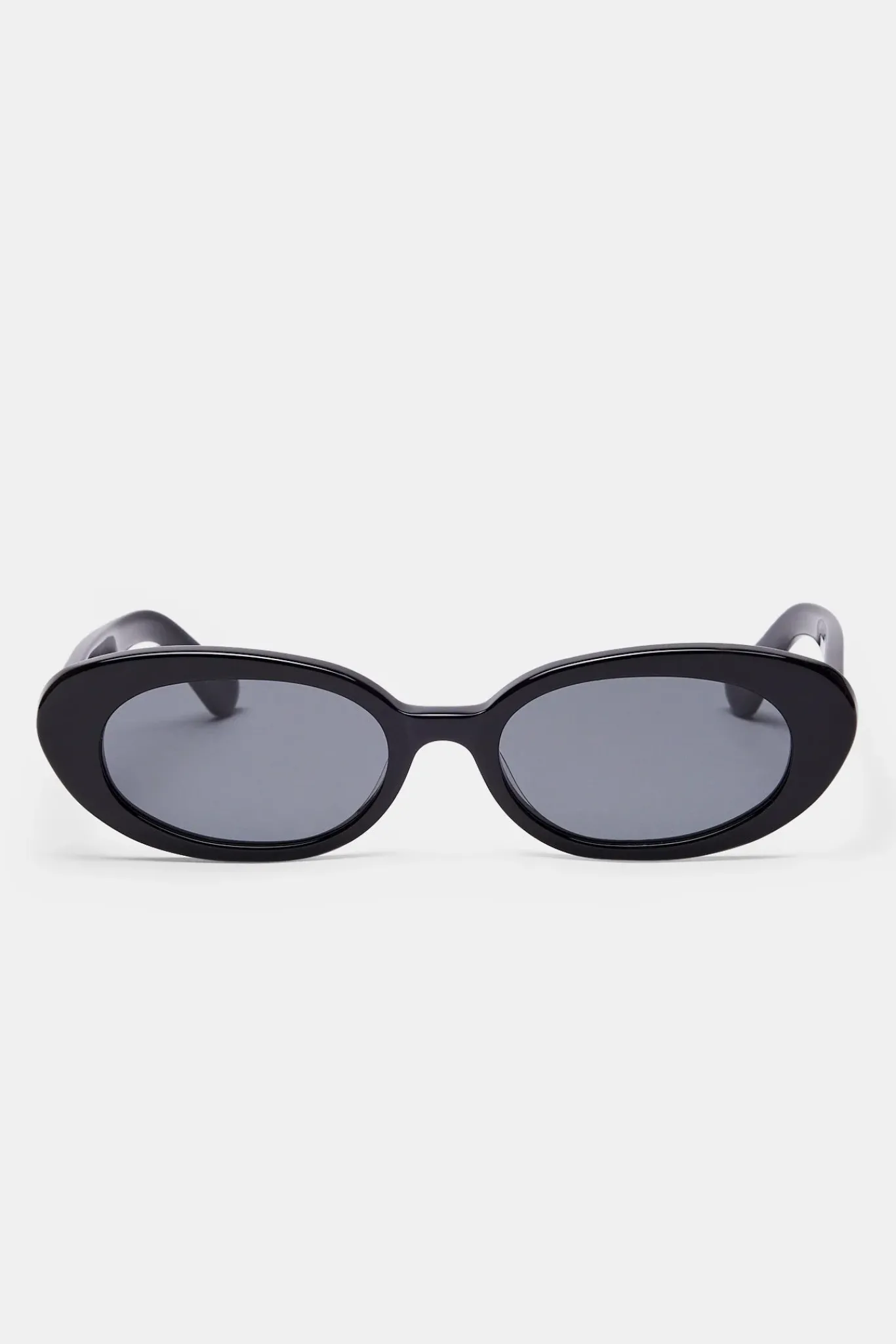 Women CLO-ACC Slim Oval Acetate Sunglasses - Black