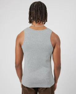 CLO-TOP-TEE Slim Ribbed Vest - Grey