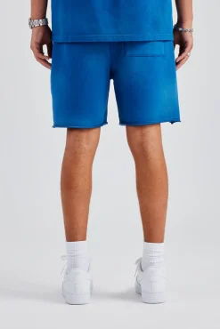 CLO-BOT Spray Washed Jersey Short - Blue