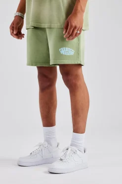 CLO-BOT Spray Washed Paraiso Jersey Short - Washed Green