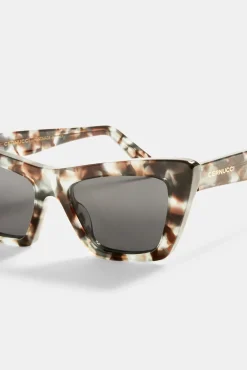 Women CLO-ACC Square Cat Eye Acetate Frame Sunglasses - Multi