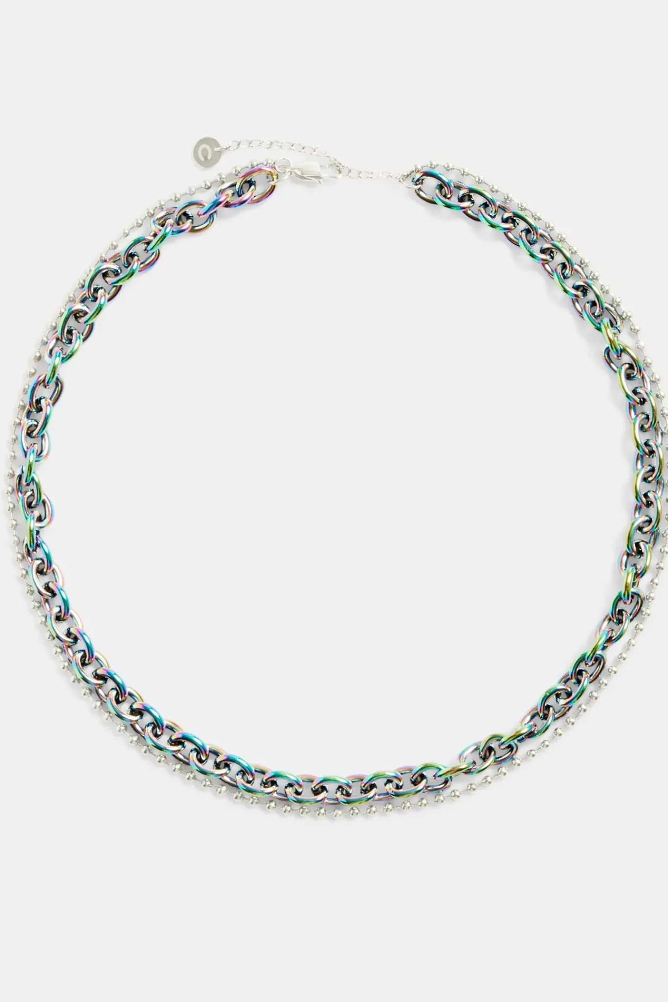 JWL-CHN Stainless Steel Oil Slick Link & Bobble Mix Chain
