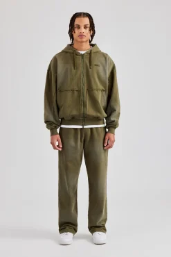 CLO-BOT-TRO Straight Leg Jogger - Washed Green