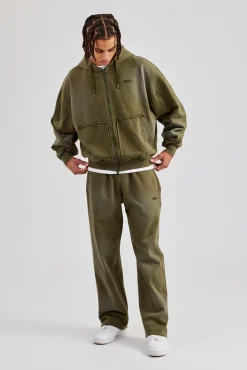 CLO-BOT-TRO Straight Leg Jogger - Washed Green