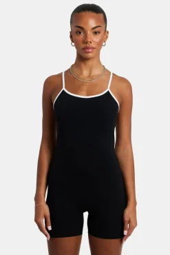 Women CLO-BODY Strappy Back Unitard - Black