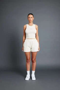 Women CLO-BOT Sweat Shorts - Cream