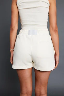 Women CLO-BOT Sweat Shorts - Cream