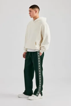 CLO-BOT-TRO Taping Split Hem Track Pant - Forest Green