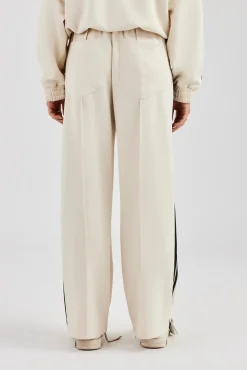 Women CLO-BOT-TRO Taping Straight Leg Track Pant - Off White