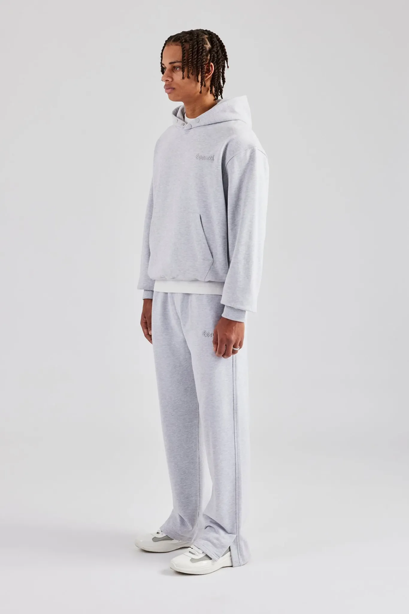 CLO-SET Tonal Oversized Tracksuit - Ash Grey