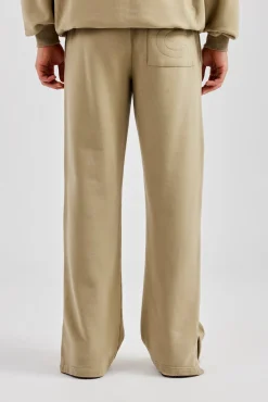 CLO-BOT-TRO Tonal Split Hem Jogger - Taupe