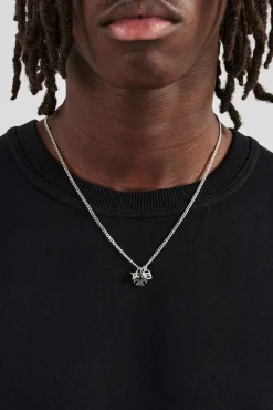 JWL-NECK Triple Layer Polished Motif Necklace - 10mm