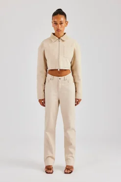 Women CLO-SET Twill Cord Jacket and Trouser - Stone