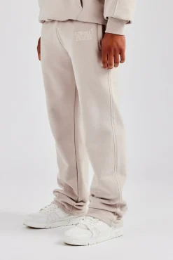 CLO-BOT-TRO Washed Contrast Stitch Pearl Jogger - Stone