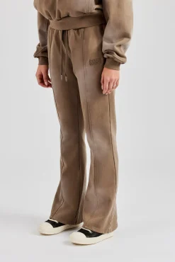 Women CLO-BOT-TRO Washed Jersey Flare - Washed Taupe