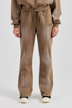 Women CLO-BOT-TRO Washed Jersey Flare - Washed Taupe