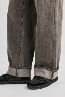 CLO-BOT-DEN Washed Turn Up Baggy Jean - Washed Grey