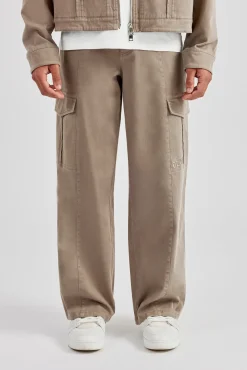 CLO-SET Washed Twill Harrington Jacket & Trouser - Brown