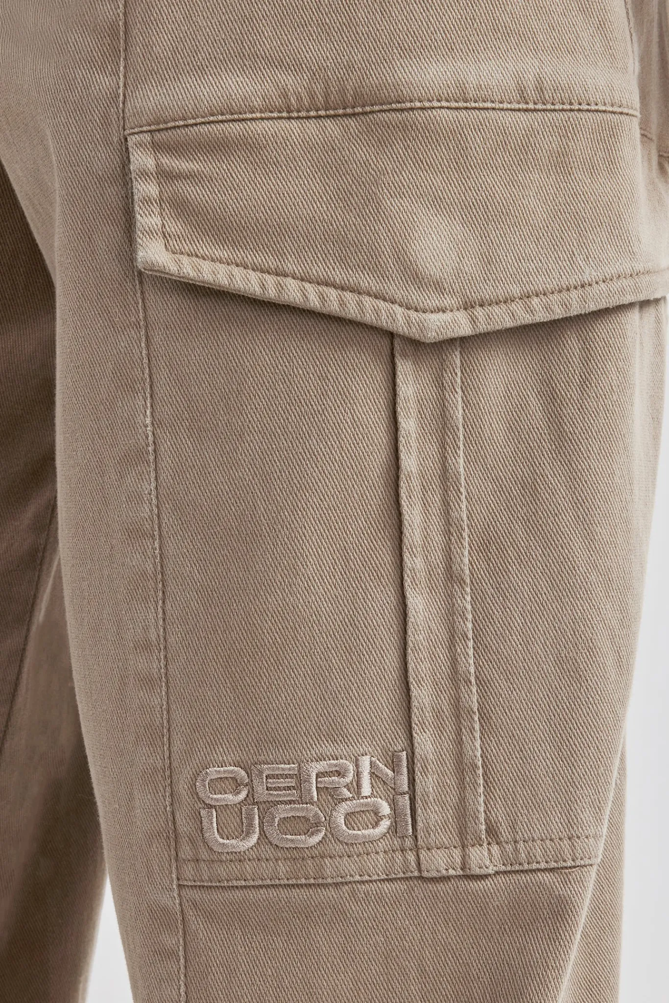 CLO-SET Washed Twill Harrington Jacket & Trouser - Brown