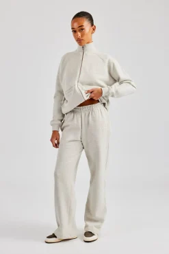 Women CLO-BOT-TRO Wide Leg Jogger - Ash Grey