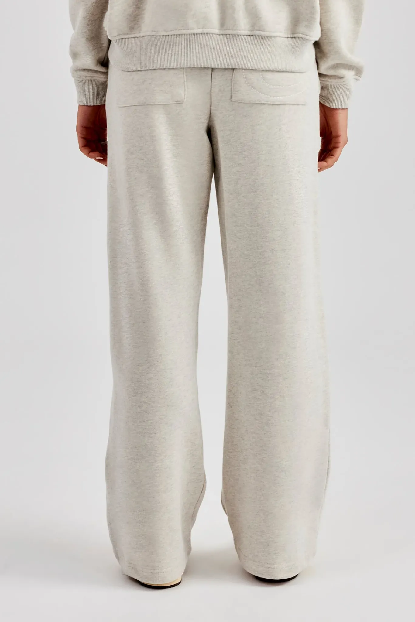 Women CLO-BOT-TRO Wide Leg Jogger - Ash Grey