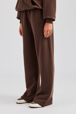 Women CLO-BOT-TRO Wide Leg Jogger - Chocolate