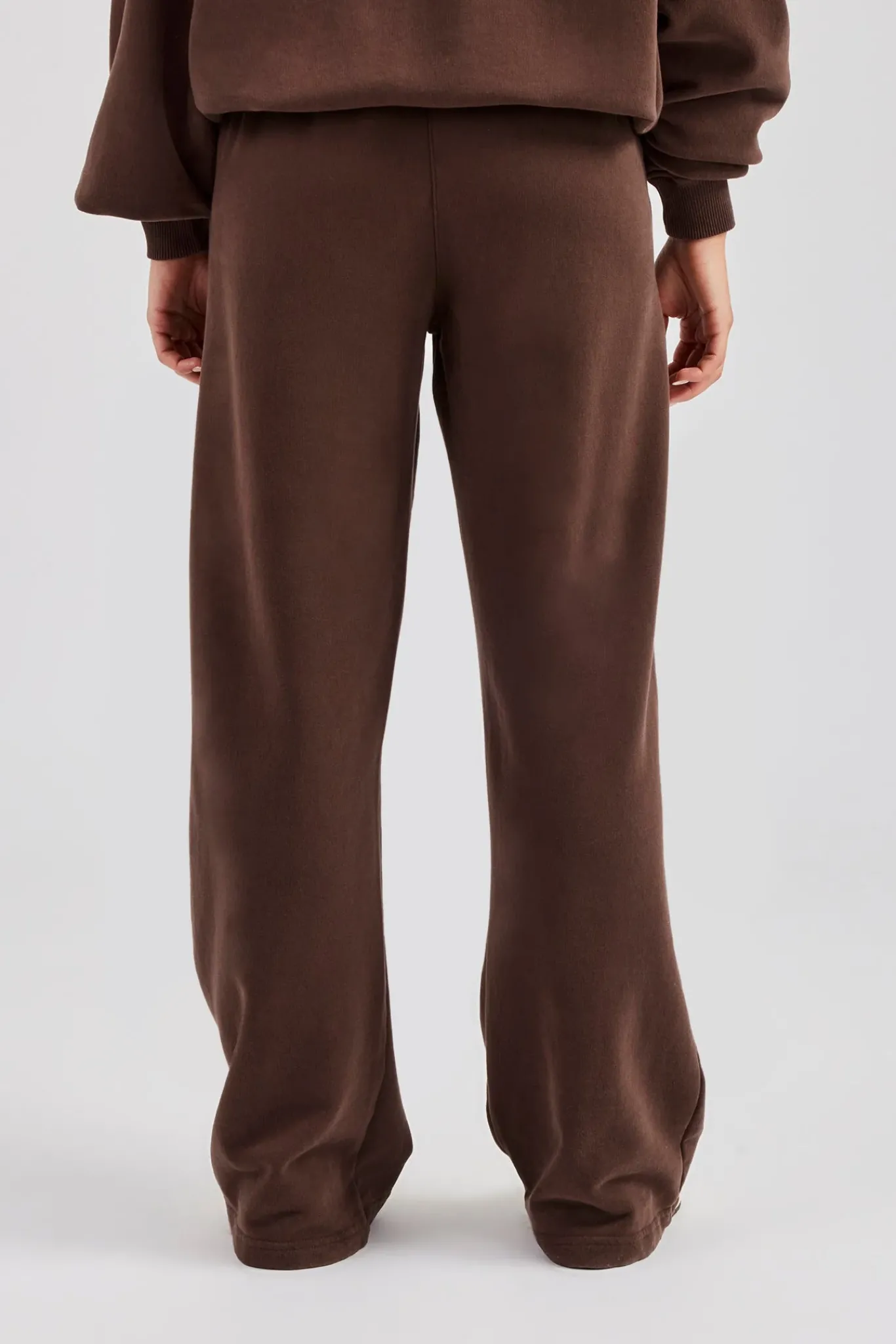 Women CLO-BOT-TRO Wide Leg Jogger - Chocolate