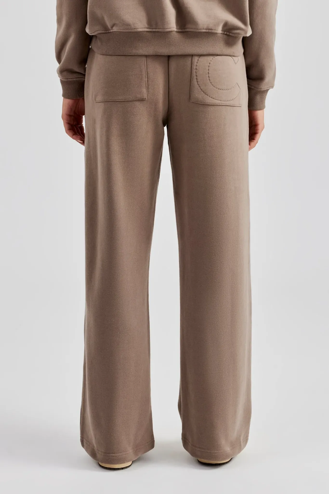 Women CLO-BOT-TRO Wide Leg Jogger - Taupe