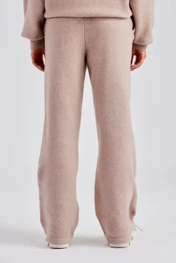 Women CLO-BOT-TRO-KTW Wide Leg Knitted Jogger - Pink