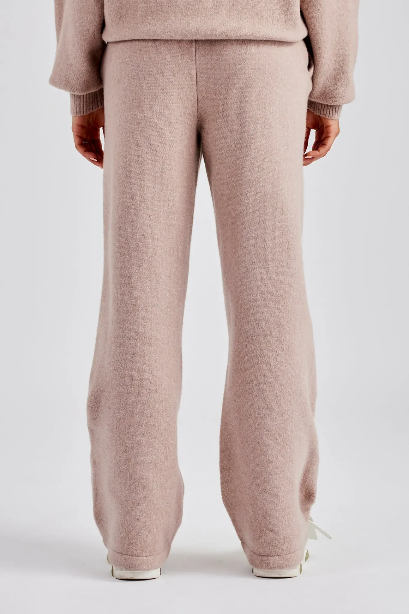 Women CLO-BOT-TRO-KTW Wide Leg Knitted Jogger - Pink