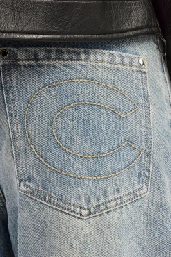Women CLO-BOT-DEN Womens Baggy Fit Jean - Antique Wash